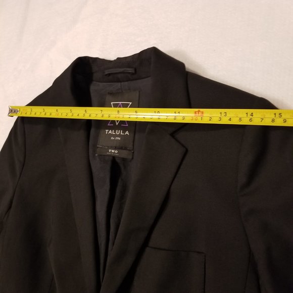 Talula Artizia Blazer Black Wool Jacket with Gold Buttons Cinched Waist US 2 - Picture 10 of 11